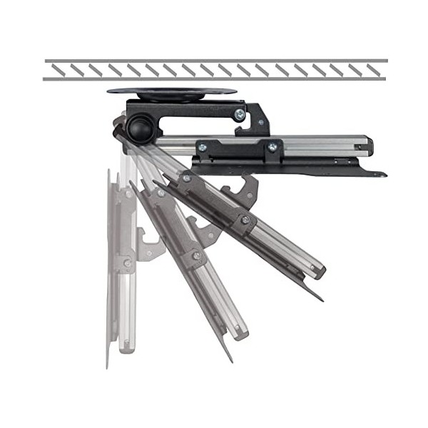 Sat-Fox Support de plafond pliable pour TV de 43 à 94 cm 17" à 37" support de plafond TV jusquà 20 kg, hauteur réglable, 