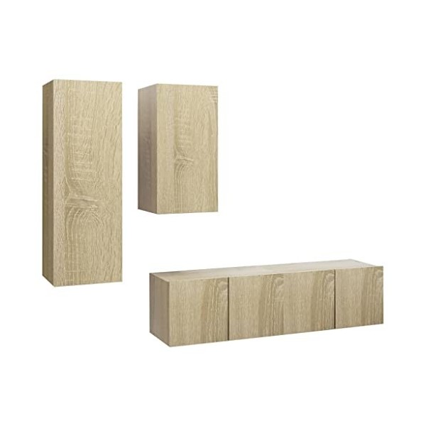 VEEKI Meuble TV, Meuble TV Suspendu, Meuble, Meuble TV avec Rangement，Meuble Industriel, Convient pour Salon ou Chambre, Ense