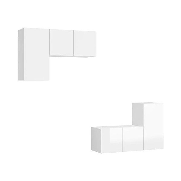 VEEKI Meuble TV, Meuble TV Suspendu, Meuble, Meuble TV avec Rangement，Meuble Industriel, Convient pour Salon ou Chambre, Ense