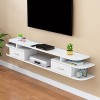 Uvency Console Multimédia Murale Pour La Maison Meuble Tv Flottant Étagère de Rangement Hutch Console de Divertissement Étagè