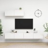 Meuble TV, Meuble TV Suspendu, Meuble TV Blanc, Meuble TV Industriel, Meubles de Salon, Salon, Chambre, Cadre en Acier, vidaX
