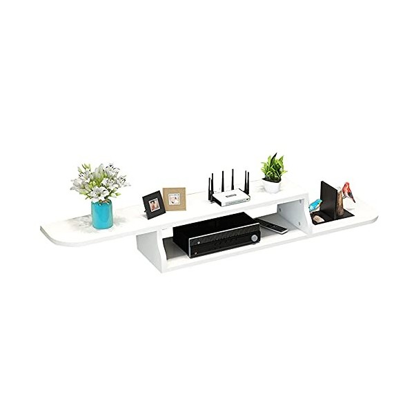 MABIBI Meuble TV mural flottant, étagère murale pour composants TV, meuble TV, décodeur, console de jeux, présentoir de range