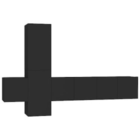 WREWING Meuble TV,Support pour Téléviseur Jusqu’à 50-80 Pouces,Table Télé avec Étagères Réglables,Bas Table TV Support de Tél