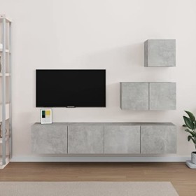 VEEKI Meuble TV, Meuble TV Suspendu, Meuble TV Industriel, Meuble TV Bois, Meuble Chambre, Convient pour Salon ou Chambre, En