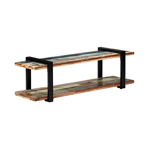 VEEKI Meuble TV, Meuble TV Suspendu, Meuble TV Industriel, Meuble TV Bois, Meuble Chambre, Convient pour Salon ou Chambre, 13