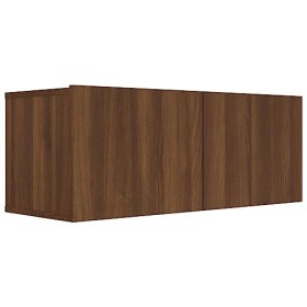 Meuble TV Chêne marron 80x30x30 cm Bois dingénierie