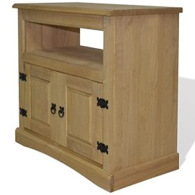 Meuble de salon Corona Range en pin mexicain 80 x 43 x 78 cm Meuble TV en bois pour salon chambre à manger