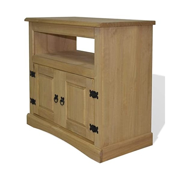 Meuble de salon Corona Range en pin mexicain 80 x 43 x 78 cm Meuble TV en bois pour salon chambre à manger