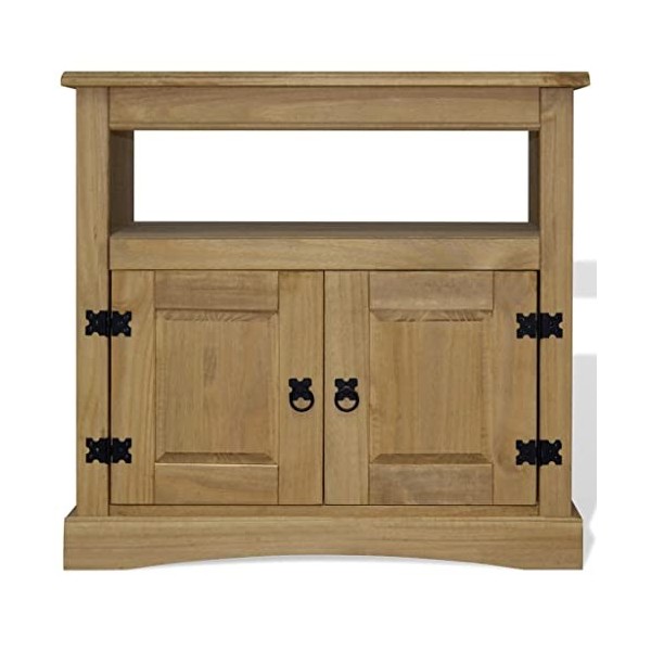 Meuble de salon Corona Range en pin mexicain 80 x 43 x 78 cm Meuble TV en bois pour salon chambre à manger