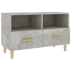 CIADAZ Meuble TV Gris béton 80x36x50 cm Bois dingénierie,Meuble TV,Meuble TV Moderne,Meuble de Salon
