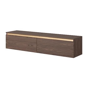 Selsey SENEY Meuble TV, Mélamine, Noyer doré, 140 cm