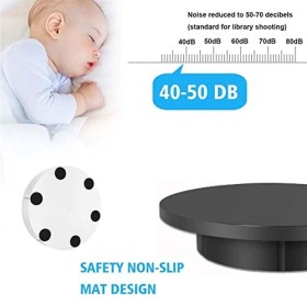 FENGSSLL Plateau Tournant Electrique, Présentoir Rotatif Électrique De 60cm, Plate-Forme Tournante Automatique avec Télécomma