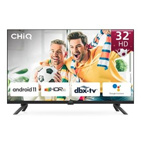 CHIQ L32G7L, 80cm 32 Pouces , télévision Android 11 Bord Ultra Fin & Support Mural TV Orientable pour écrans 32-55 Pouces LE