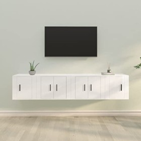 VEEKI Meuble TV, Meuble TV Suspendu, Meuble TV Industriel, Meuble TV Bois, Meuble Chambre, Convient pour Salon ou Chambre, En