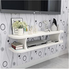 MABIBI Meuble TV mural pour salon, console multimédia, meuble TV, meuble mural, unité de divertissement flottante, 3 comparti