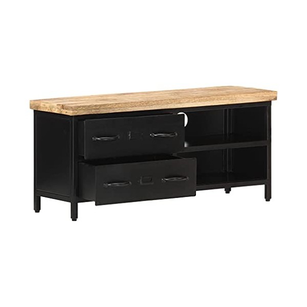 VEEKI Meuble TV, Meuble TV Suspendu, Meuble TV Industriel, Meuble TV Bois, Meuble Chambre, Convient pour Salon ou Chambre, 90