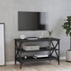 Keyur Meuble TV, Banc TV Buffet Bas Support de Télévision Meuble Télé Meuble TV Noir 80x40x50 cm Bois dingénierie