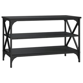 Keyur Meuble TV, Banc TV Buffet Bas Support de Télévision Meuble Télé Meuble TV Noir 80x40x50 cm Bois dingénierie
