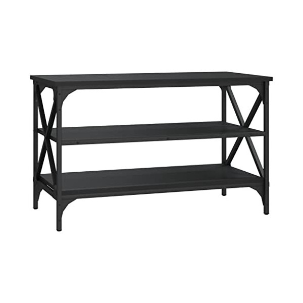 Keyur Meuble TV, Banc TV Buffet Bas Support de Télévision Meuble Télé Meuble TV Noir 80x40x50 cm Bois dingénierie