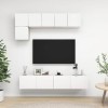 Générique Ensemble de Meuble TV 5 pcs Blanc Aggloméré,54.6 KG,3078693, Meubles, Meubles TV