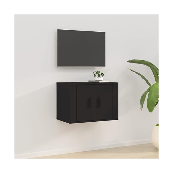 Meuble TV,Étagère TV Flottante, Support de Télévision Flottant Fixé au Mur Centre de Console Multimédia de Divertissement Gra