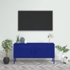 ZEYUAN Meuble TV Bleu Marine 105x35x50 cm Acier,Meuble TV,Meuble TV Moderne,Meuble de Salon