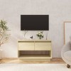 VEEKI Meuble TV, Meuble TV Suspendu, Meuble TV Blanc, Meuble TV Industriel, Meubles de Salon, Salon, Chambre, Cadre en Acier,