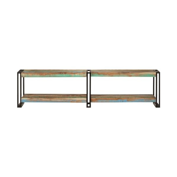 GuyAna Meuble TV 160x30x40 cm Bois Massif de récupération,Meuble TV,Table Basse Salon Meuble TV,Table Basse LED Couleurs