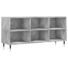 Meuble TV Gris béton 103,5x30x50 cm Bois dingénierie - Banc TV, Meuble TV Suspendu, Convient pour Salon ou Chambre