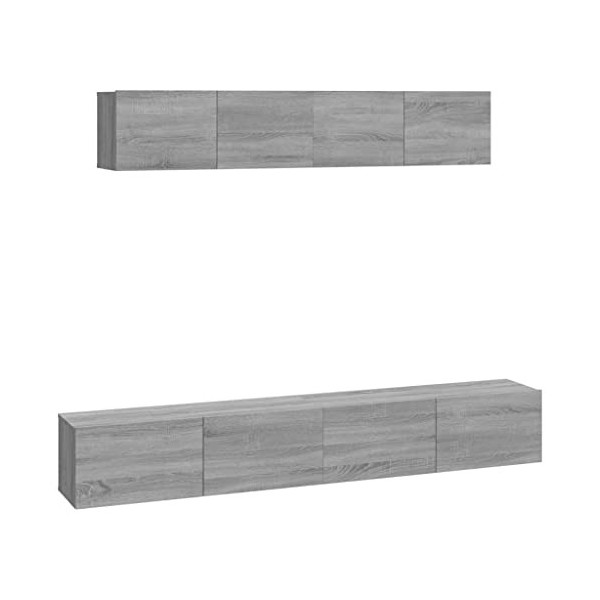 WREWING Meuble TV,Support pour Téléviseur Jusqu’à 50-80 Pouces,Table Télé avec Étagères Réglables,Bas Table TV Support de Tél