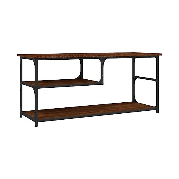 vidaXL Meuble TV Sonoma Gris 103x38x46,5 cm Bois dingénierie et Acier