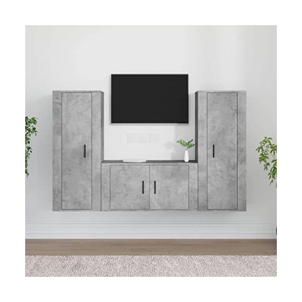 VEEKI Meuble TV, Meuble TV Suspendu, Meuble TV Industriel, Meuble TV Bois, Meuble Chambre, Convient pour Salon ou Chambre, En