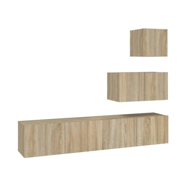 VEEKI Meuble TV, Meuble TV Suspendu, Meuble TV Industriel, Meuble TV Bois, Meuble Chambre, Convient pour Salon ou Chambre, En