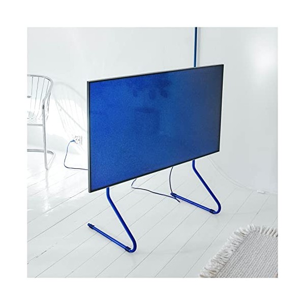 Pedestal Sway Meuble TV Haut Noir | Support Tele pour Les Ecrans de 40 à 70 Pouces | Pied TV au Design Danois | Meubles de 