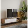 Temahome 3370A1021A01 Aero Meuble Tv Panneaux de Particules Mélamines Chêne Naturel 165 X 40 X 43,5 Cm