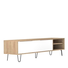 Temahome 3370A1021A01 Aero Meuble Tv Panneaux de Particules Mélamines Chêne Naturel 165 X 40 X 43,5 Cm