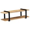Tidyard Meuble TV/Meuble télé/Table Basse/Buffet en Bois de Manguier Massif Style Industriel 130 x 40 x 40 cm