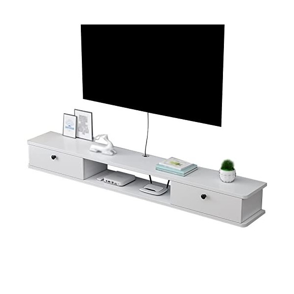 WANGPP Meuble TV Flottant Unité Détagère De Rangement pour Meuble TV Flottant Fixé Au Mur,Composant Darmoire De Centre De D