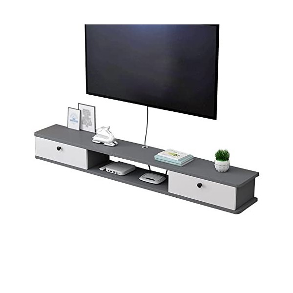 WANGPP Meuble TV Flottant Unité Détagère De Rangement pour Meuble TV Flottant Fixé Au Mur,Composant Darmoire De Centre De D