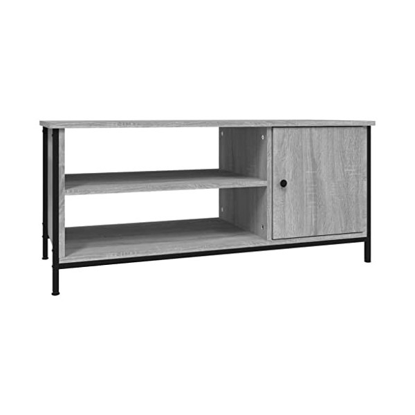 vidaXL Meuble TV Sonoma Gris 100x40x45 cm Bois dingénierie