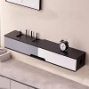EsEntL Meuble TV Mural Étagères pour décodeur TV WiFi, 80/100 cm, Console Audio/vidéo Murale, Petit Meuble TV Flottant, Suppo