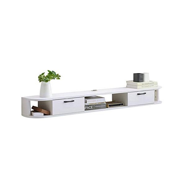 Brooke shop Meuble TV flottant, support pour décodeur de console de divertissement multimédia, console vidéo/A / 120×24×16.5c