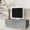 Melko Arteferretto Meuble TV bas en bois avec vérins à gaz Gris béton Env. 120 x 40 x 33 cm 120 cm