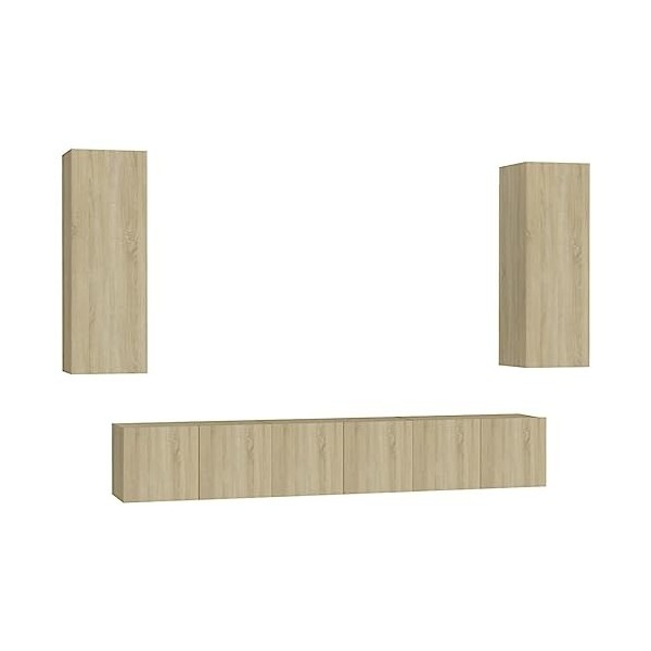 VEEKI Meuble TV, Meuble TV Suspendu, Meuble, Meuble TV avec Rangement，Meuble Industriel, Convient pour Salon ou Chambre, Ense