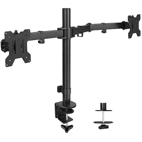 VIVO Support de bureau double écran, robuste, entièrement réglable, compatible avec 2 écrans LCD LED jusquà 32", noir, STAND