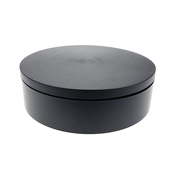 PrimeMatik - Socle pivotant èlectrique 20cm plate-forme rotative noire