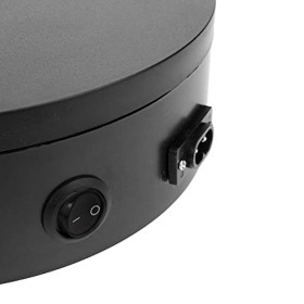 PrimeMatik - Socle pivotant èlectrique 20cm plate-forme rotative noire