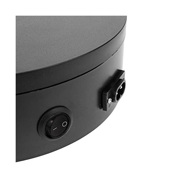 PrimeMatik - Socle pivotant èlectrique 20cm plate-forme rotative noire
