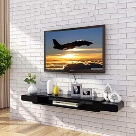 MABIBI Meuble TV mural pour salon, étagère flottante, meuble TV, lecteur DVD/Blu-Ray, support de fond pour lecteur DVD/Blu-Ra