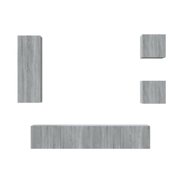 Meuble TV,Étagère TV Flottante, Support de Télévision Flottant Fixé au Mur Centre de Console Multimédia de Divertissement Gra